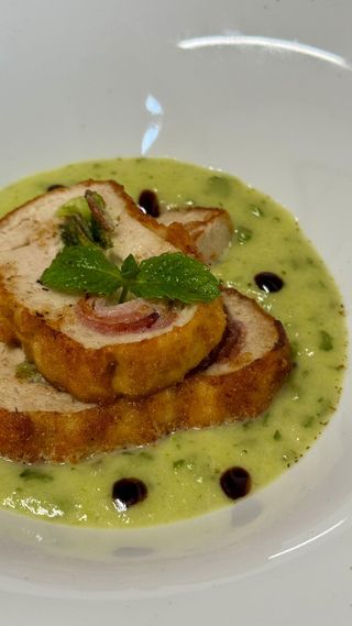 Involtino di pesce di lago speck/panura