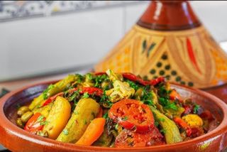 Tajin de ternera con verduras