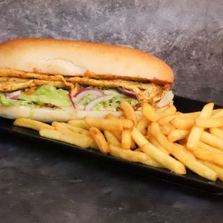 Anda (Huevo) Burger + Patatas + Bebida