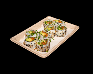 Spicy salmon uramaki (sin gluten)