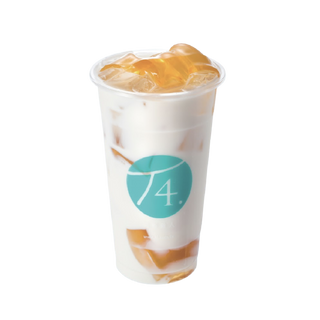 Té Royal con leche con gelatina de té verde