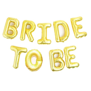 Set Baloane Litere Bride To Be Auriu