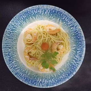 Spaguetti con gambas