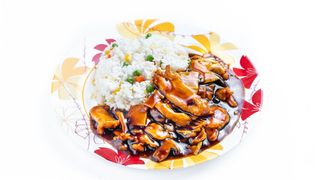 Combo pui cu bambus și orez