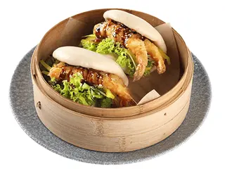 Sandwich Gua Bao z krewetkami w tempurze 2 szt.