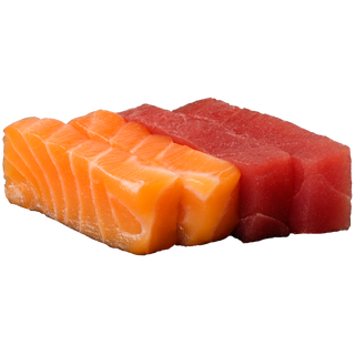 Sashimi de atún y salmón