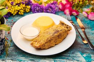 Crap prajit cu mamaliguta