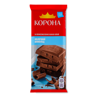 Шоколад молочний «Корона» без добавок (85г)