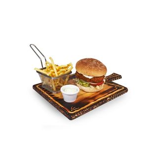 Hamburguesa casera pollo crispy (250g.)