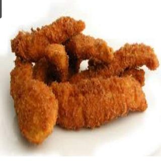 Tiras de pollo 10 unidades con arroz 