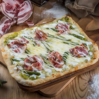 Pizza Trigueros con Panceta