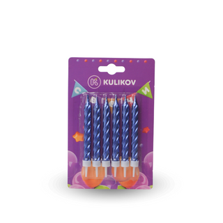  Свечи для торта в ассортименте.6 цветов.Длина 8 см.