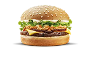 MEAT BBQ BURGER/ბურგერი დელუქსი საქონლის ხორცით