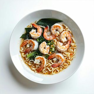 P20 Ramen con gamberi alla piastra