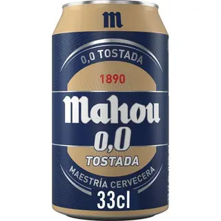 Lata Cerveza 0,0 tostada Mahou