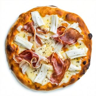 Pizza bianca cicoria e Parma stagionato