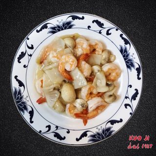 46a  -Gamberetti con funghi e bambù