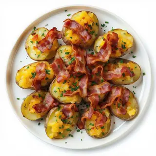 Tako fries (patata el horno con bacon )