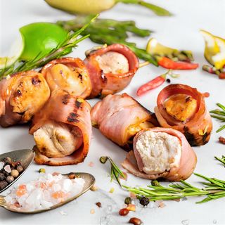 Шишче пилешко с бекон