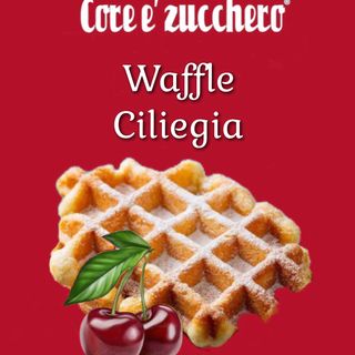 Waffle con confettura alla ciliegia