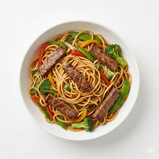Tallarines con ternera (牛肉炒面)