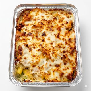 Menú Patatas Con Carne Y Queso Al Horno