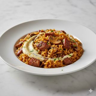 Arroz De Presa Ibérica Y Boletus (Para 2 Personas)