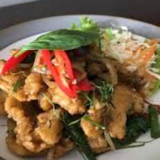 Fish kapraw thai style