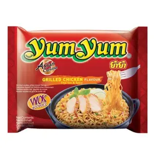 Fideos de pollo a la parrilla sabor Yum Yum picante y picante (70 gr)