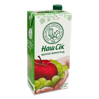 Нектар «Наш Сік» яблучно-виноградний освітлений (1,93л)