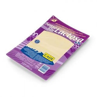 Queso En Lonchas Cadí Sin Lactosa 200 G.