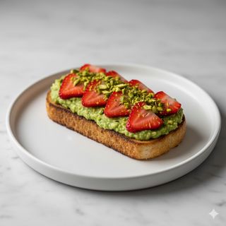 Tostada Fresa Y Pistacho Chic