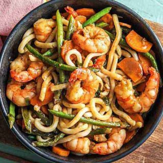 Удон з креветками і кальмаром (320г)