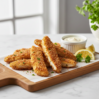 GUJOANE DE PUI CU SOS AIOLI                  250g/30g