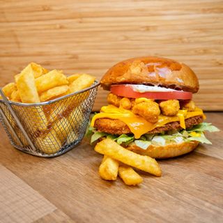 Rick 'n Munchy Burger + fries