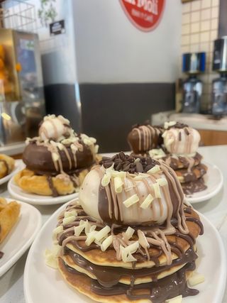 Panckake (3 tortitas) choco Nata y sirope