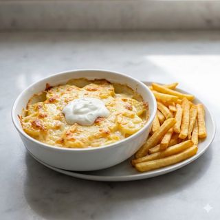 Patatas Con Queso Gratinado