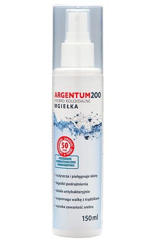 Srebro Koloidalne 50 Argentum mgiełka 150 ml Aura Herbals