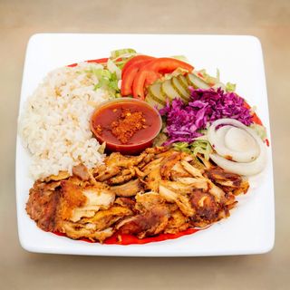 Shaorma la farfurie cu orez