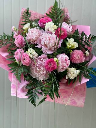 Bouquet fiori misti rosa