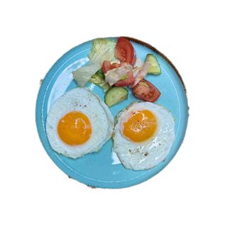 Глазунья яйца, овощи (150г)