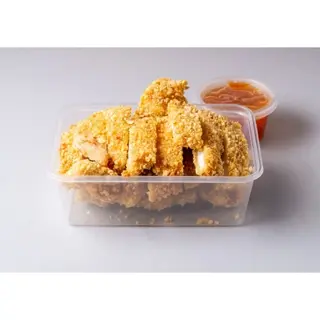 Pollo Rebozado Frito con Almendras