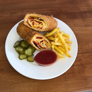 Pohovana palačinka Kulen kačkavalj