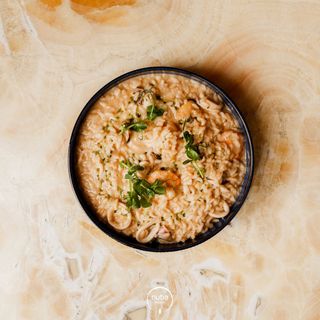 Risotto cu fructe de mare in stil grecesc