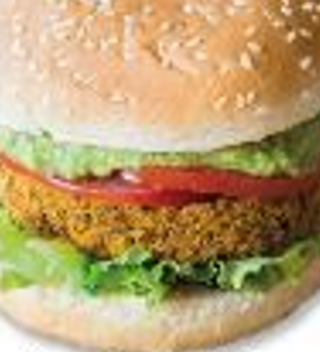 Veggie burger menu