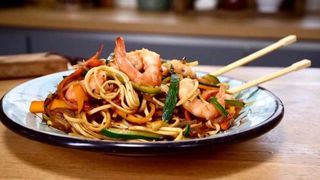 Crevette Pané +Nouille Végétarienne