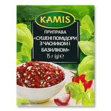 Помідори Kamis сушені з часником та базиліком (15г)