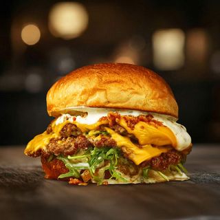 Garlic Parmesan double burger