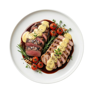 Blanco Y Negro De Cerdo Y Solomillo