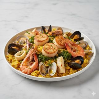 Arroz De Vieiras Mariscos Y Algas (Para 2 Personas)